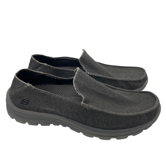 SKECHERS men’s gray Superior canvas memory foam loafer sneakers Size 9.5 main image 8